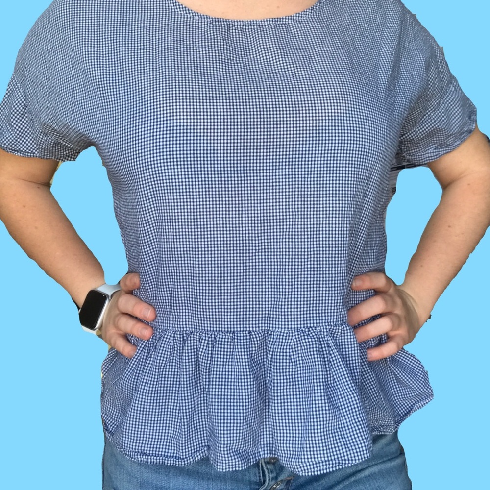 Checkered Tie Back Shirt